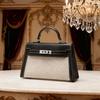 Womens Vintage-Style Canvas Leather Crossbody Bag Medium Size Casual Shoulder With Lock