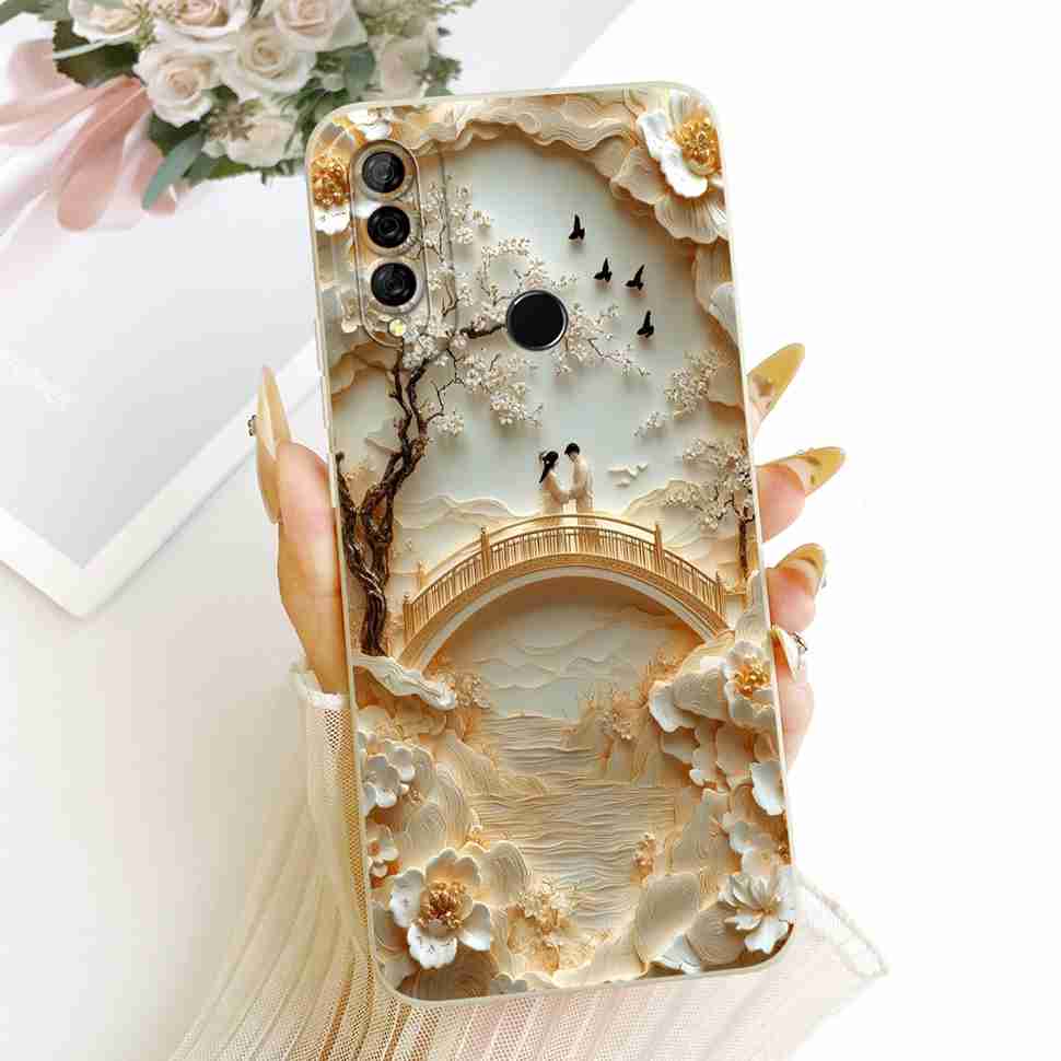 Cute Cartoon Cover For Huawei P30 lite Case 6.15" P30lite Soft Silicone Phone Case For Huawei Nova 4e Nova4e Matte Back Cover
