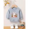 Kids Sweatshirt Bright Colored Printed Pattern, Comfortable and Skin Friendly for Baby, Versatile Round Neck Hoodie