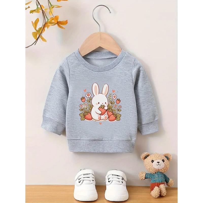 Kids Sweatshirt Bright Colored Printed Pattern, Comfortable and Skin Friendly for Baby, Versatile Round Neck Hoodie