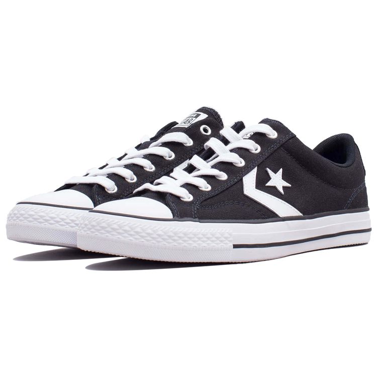 Converse Star Player 76 Minimalist Versatile Low-Top Canvas Shoes Unisex Sneakers Black 161595C