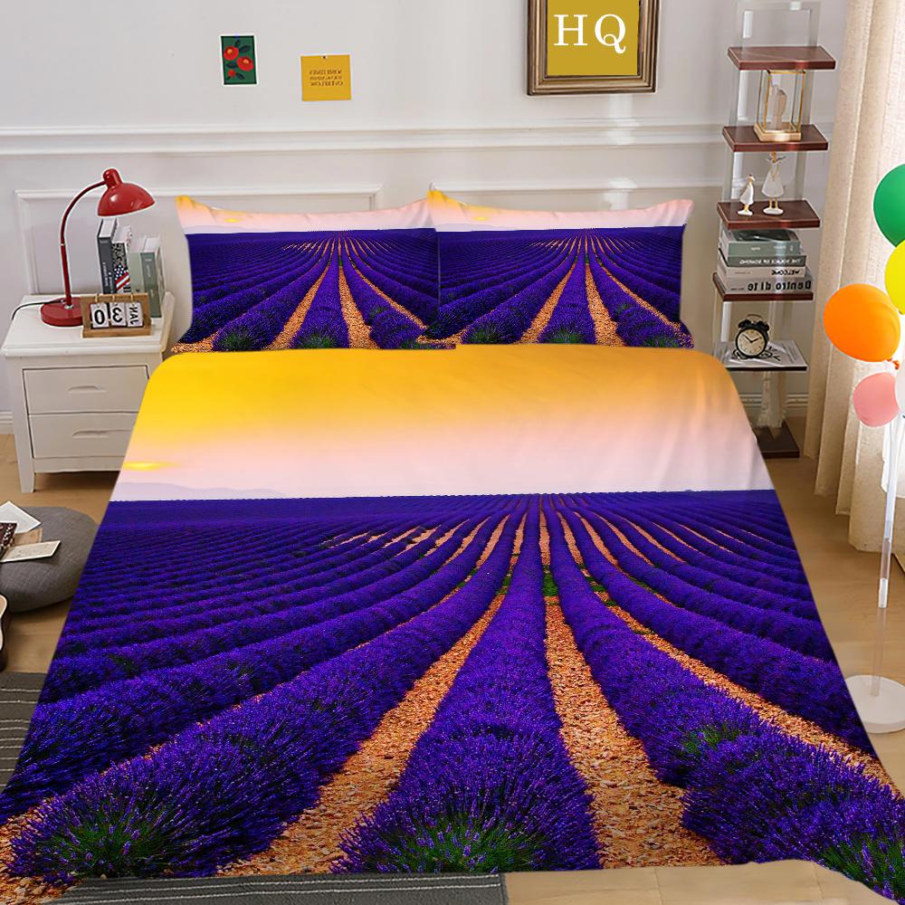 3D Flowers Printing Bedding Cover King Size Polyester Bedspreads Design High Quality Home Bedclothes