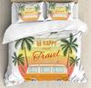 Surf Bedding Set Bed Home Hippie Classic Old Bus with Surfboard Freedom Holida Duvet Cover Quilt Cover Pillowcase For Bedroom