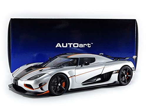 AUTOart 1/18 Scale Koenigsegg Agera RS Metallic Silver/Carbon Black Finished Model 79024