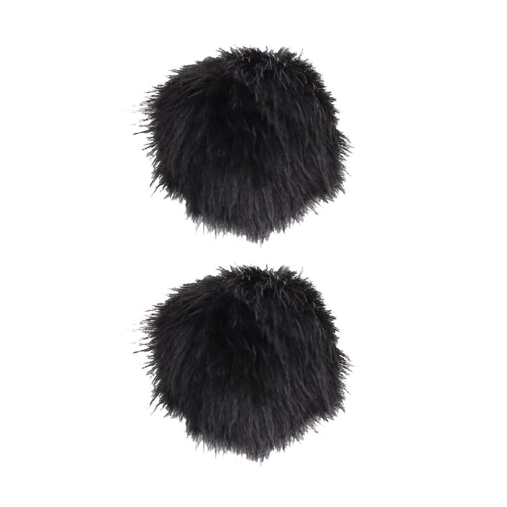 2PCS Mic Pop Filter Ambient Noise Reduction Furry Microphone Windscreen Improve Sound Quality