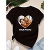 Women's Picture Customized Printed T-shirt Short Sleeve Round Neck Casual Top Summer And Spring Women's Casual Sports T-shirt