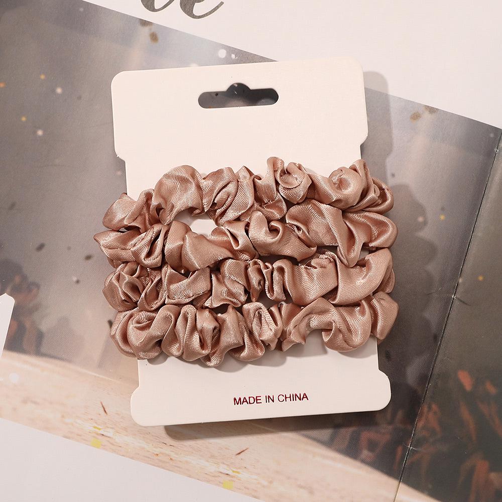 Cross-border Satin Hair Tie & Headband Set - Pig Intestine Style, Simple Ponytail, Leather Bun Tie