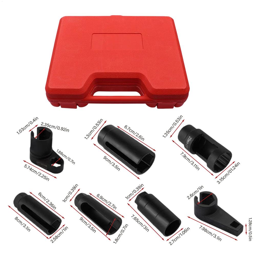 

Socket Sets Chromium Vanadium Steel High Strength Oxygen Sensor Socket Kit For Vehicle Maintenance Industrial Equipment