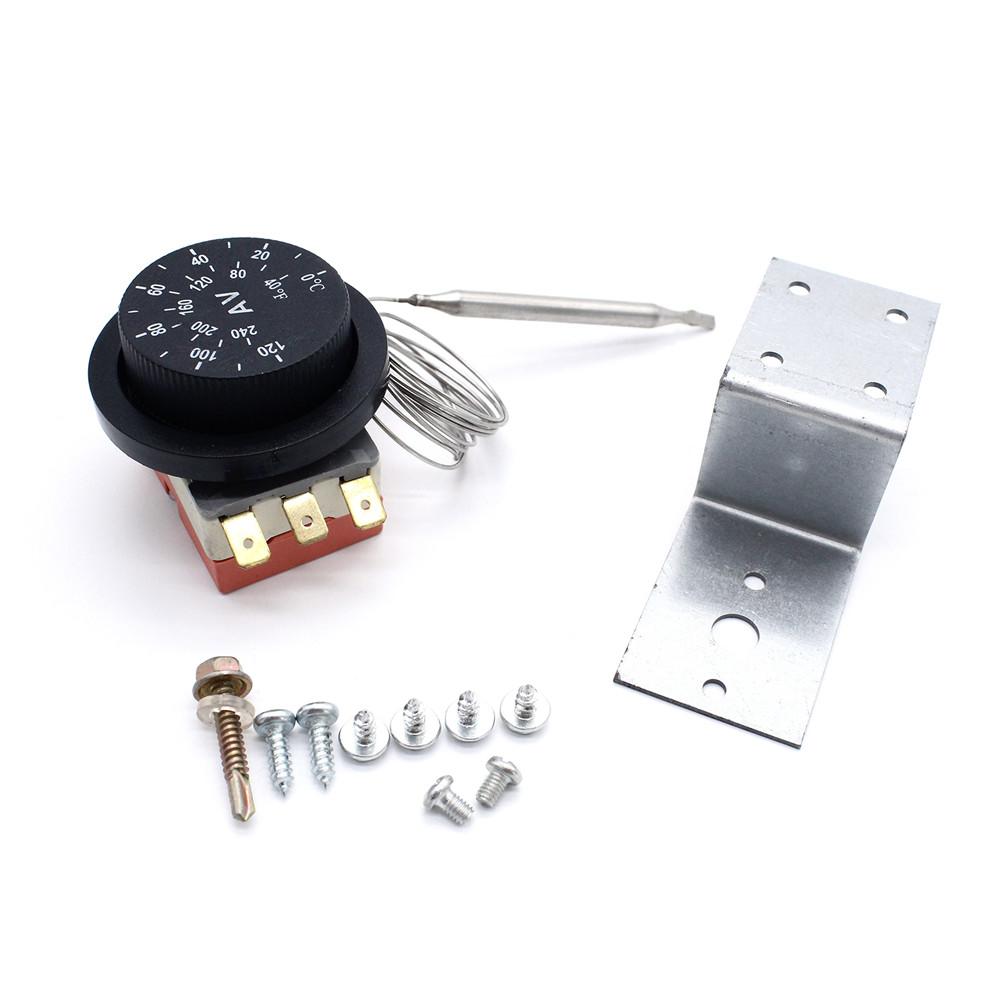 Adjustable Electric Radiator Fan Relay Wiring Kit Thermostat Temp Control Probe