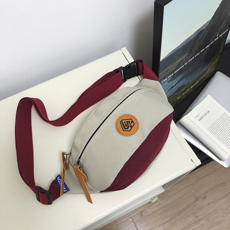 Einfache sportliche trendige Marken-Brusttasche, die gleiche Tasche für Männer und Frauen, Schüler-Bauchtasche, Nischen-Umhängetasche mit großem Fassungsvermögen, Umhängetasche für Damen