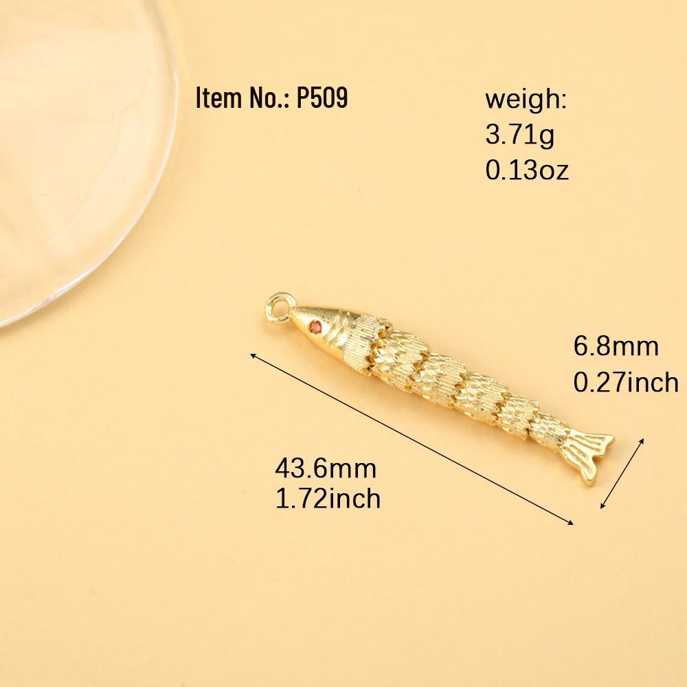 Eleganter vergoldeter Koi-Fisch Anhänger mit Strasssteinen