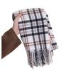 Literary and retro scarf women's autumn and winter fashion long thickened imitation cashmere warm shawl rice grain pattern scarf