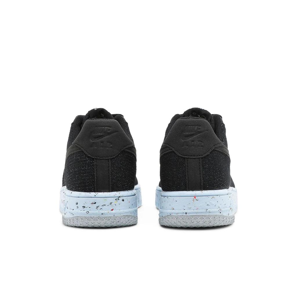 Nike Air Force 1 Crater Flyknit 'Black Chambray Blue' (Unisex) Black / Black / Chambray Blue Skate Shoes DC4831 001