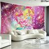 Hidden Key Precure Wall Tapestry Aesthetic Wall Hanging Printed Fabric Blanket Decorative Tapestries for Bedroom Living Room Home Decor