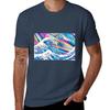 Great Wave Holographic Tshirt Holiday Casual Short Sleeve Top