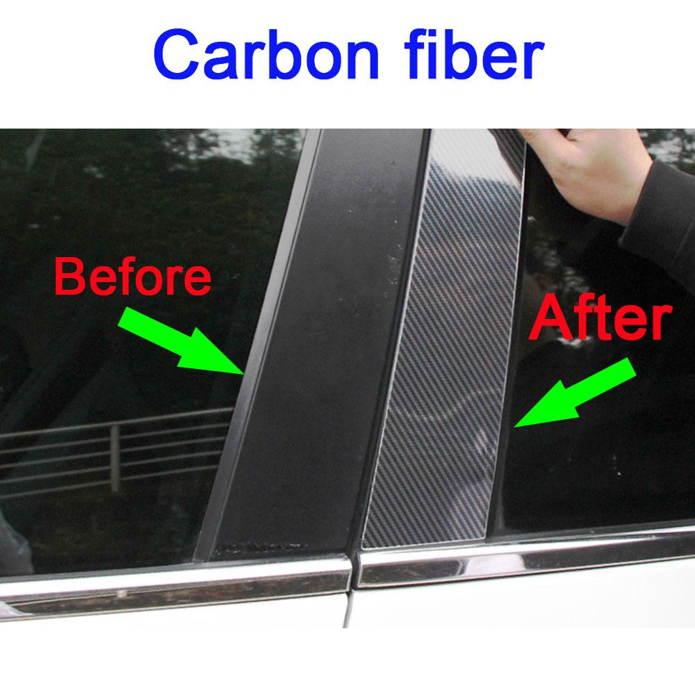 Matériau PC Voiture Montant de Pilier Couvercle Garniture de Porte Moulure de Fenêtre Autocollants Plaque Accessoires Décoration Pour Subaru Outback 2015-