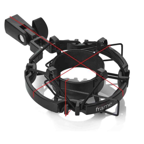 GATOR Frameworks Universal Shock Mount Microphone Holder for Condenser Microphones, 55-60mm Diameter (GMF-MIC-SM5560)