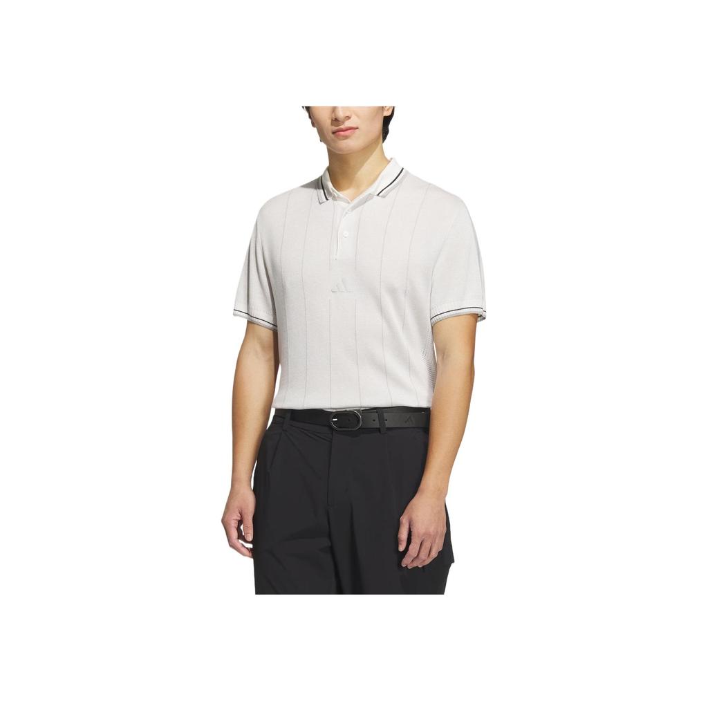 adidas Gestricktes Golf-Soft-Knit-Sport-Kurzarm-Poloshirt Herren Poloshirts Weiß JE8308