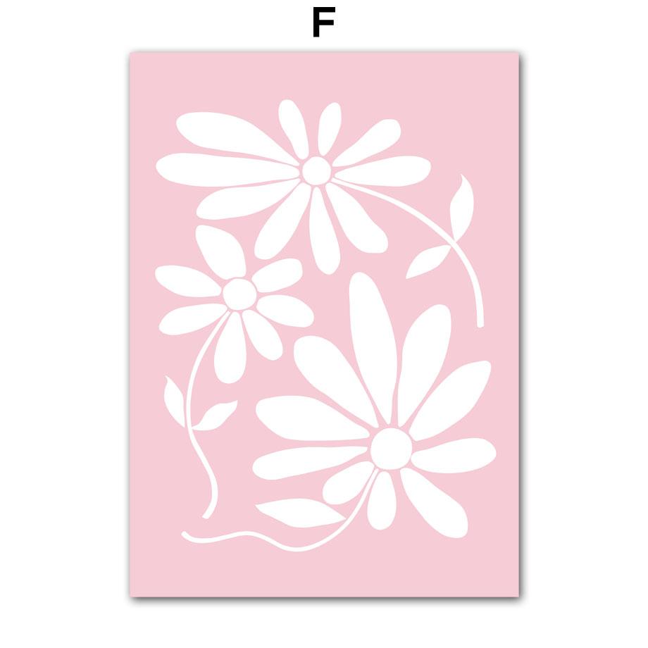 Ροζ Πεταλούδα Ματίς Κόκκινο Λουλούδι Παστέλ Αφηρημένη Τέχνη Τοίχου Καμβάς Ζωγραφική Αφίσες και Εκτυπώσεις Εικόνες Διακόσμηση Σαλονιού