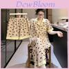 Cloud Cotton Sleepwear Set For Women With Chest Padding Summer Casual Homewear For Girls