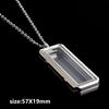 1pcs Alloy Pendant Magnet Locket Necklace Water Droplet Rectangle Heart Necklaces For Women Men DIY Photo Stainless Steel Chains