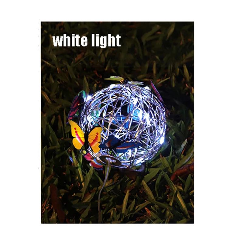

LED Solar Wind Chime Light Garden Butterfly Lamp Colorful Waterproof Hanging Solar Light for Garden Yard Home Decor 1PCS белый