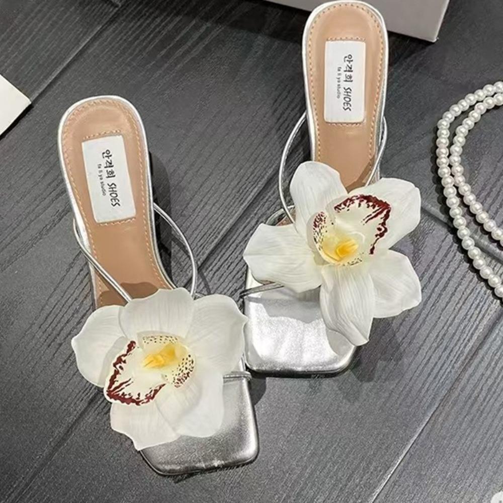 1 Pair Simulation Coloful Thai Fairy Butterfly Flower Shoe Buckles Personalized Design Phalaenopsis Shoe Flower Sandals