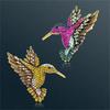 Delicate Rhinestones Encrusted Hummingbird Brooch Portable Accessory for Adding Elegant to Any Outfits or Occasion