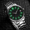 NH35 Watch Dial and Watch Hands 28.5mm Geometric Shapes Texture Dial Green Luminous Watch Accessories for NH35 NH36 Movement