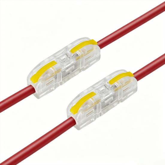 50 Pcs Lever Wire Connectors 1 In 1 Out Electrical Wire Butt Splice Inline Terminals Mini Quick Connector