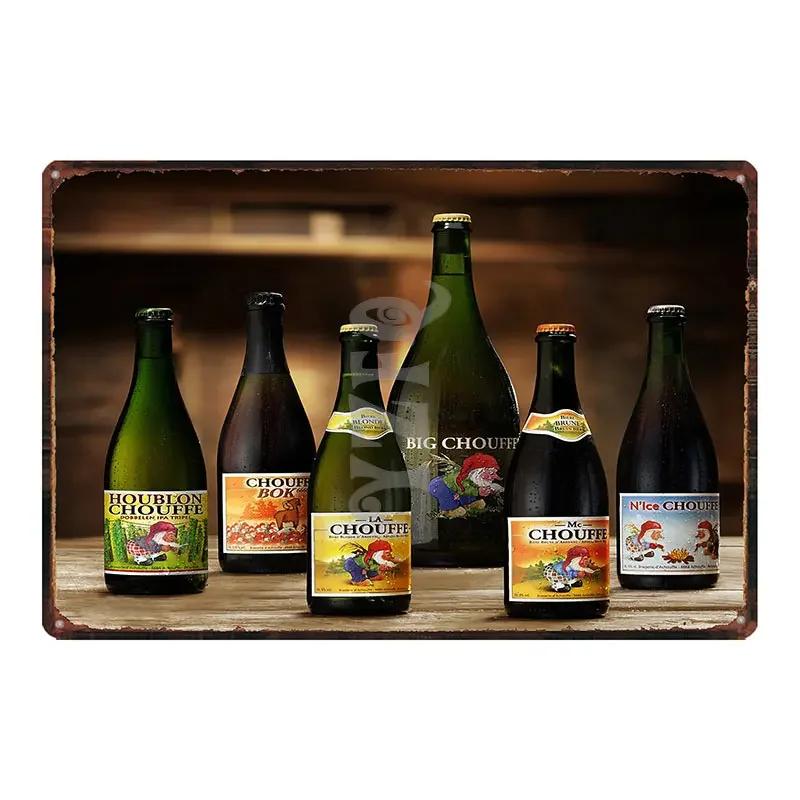 Orval Chimay Westmalle Chouffe Targa in Metallo Vintage per Bar Club Muro Pub Ristorante Decorazione Casa Poster in Ferro DU-3599A
