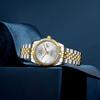BUREI Men's Automatic Mechanical Watch Simple Business Waterproof Gold Silver White Watch for Men Fashion Gift