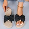 Fashion Women Slippers 2025 Summer New Fashion Bow Flat Shoes for Women Open Toed Casual Beach Flip Flop Female Zapatos De Mujer