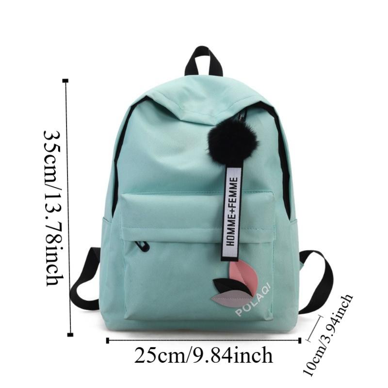 Large Capacity Printed Leaves Backpack Printed Leaves Canvas Rucksack Student Schoolbag  Female