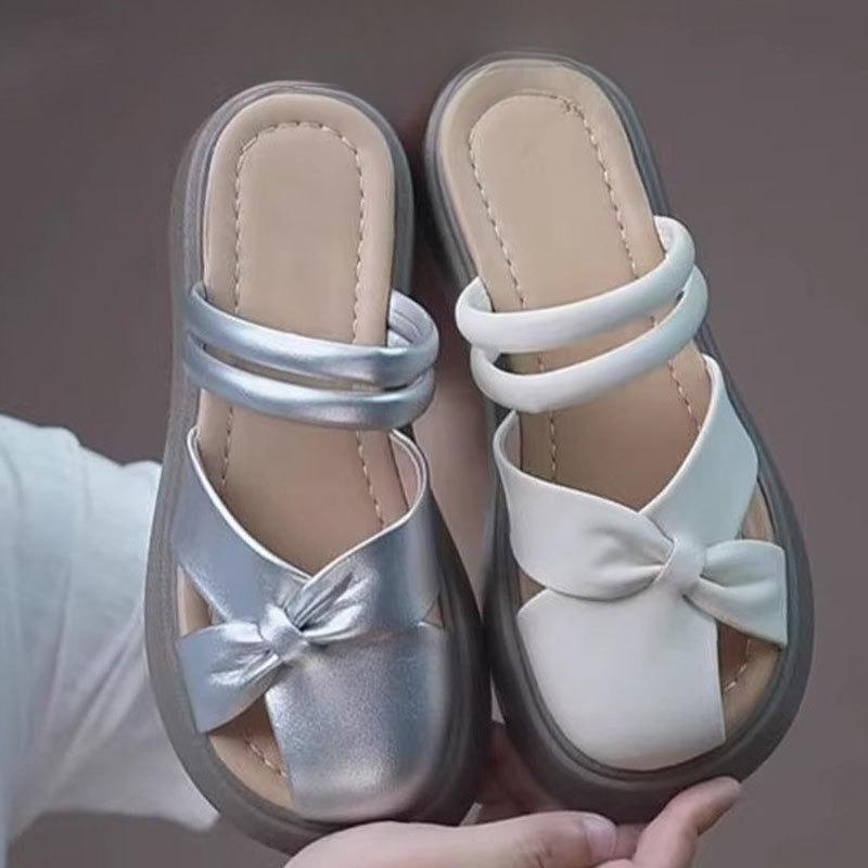 

Thick-soled Flip-flops Sandals Beach Women s Shoes 35 срібний