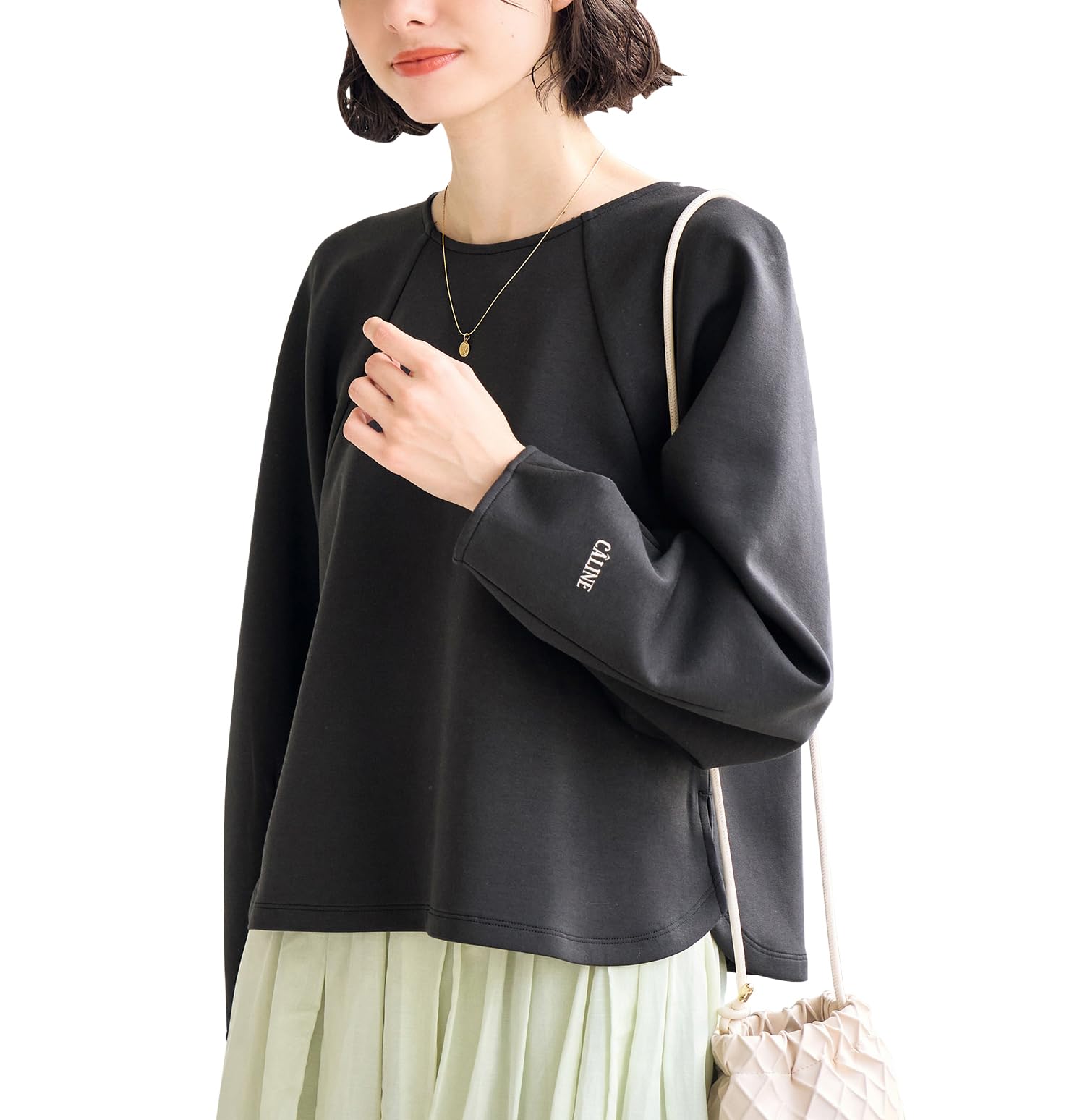 

ROPE PICNIC CALINE Cardboard Cut Pullover Charcoal Top, Women s, (06)