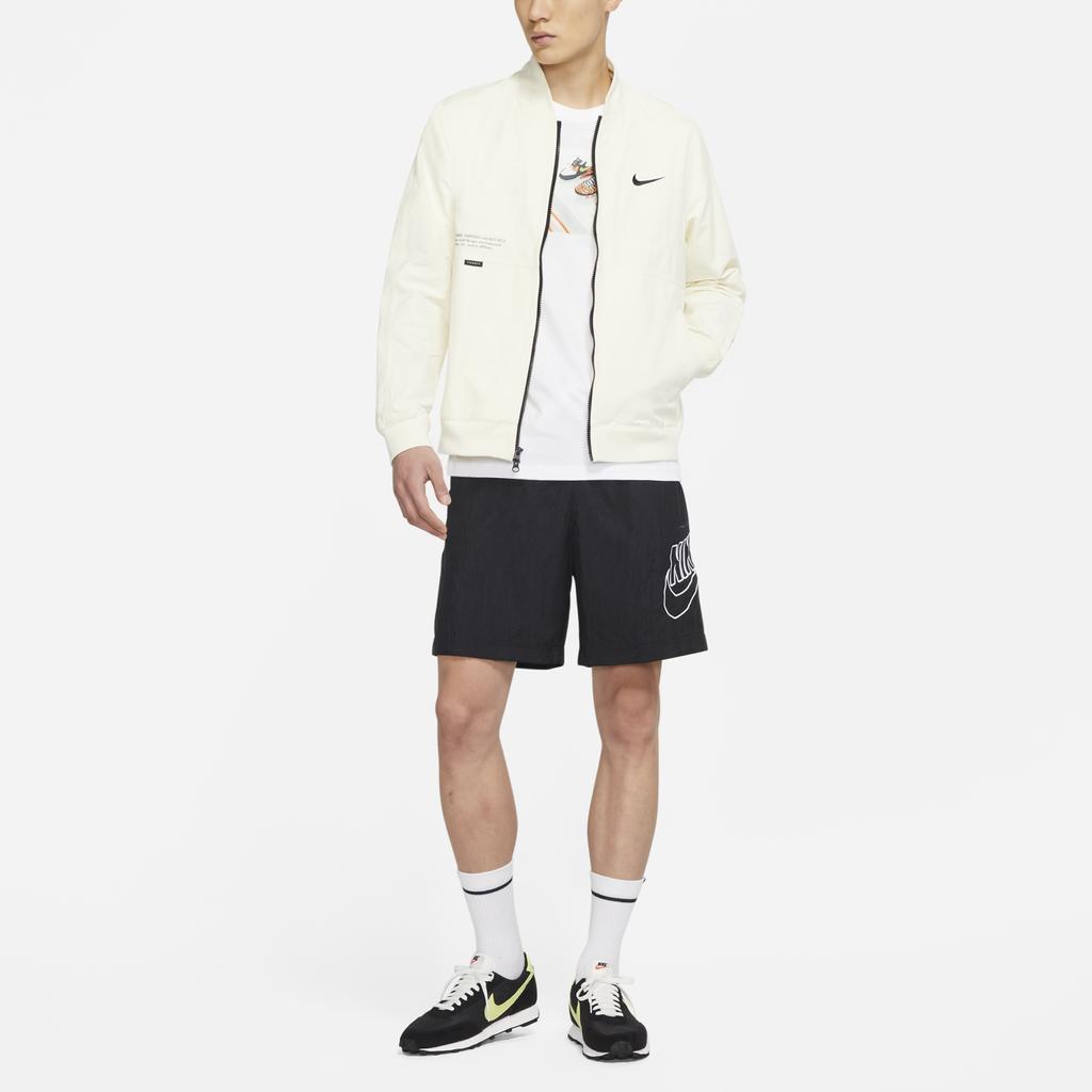Nike Sportswear Swoosh American Retro Logo Print Jacket Men Outerwear Coconut-Milk-White DJ5368-110