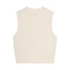 Ganni Ss24 Logo Round Neck Ribbed Trim Knitted Vest Women vest Egret K2252-135