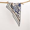 Retro Cotton and Linen Feel Triangular Silk Scarf Women's Four-season Versatile Neck Protection Scarf Headscarf Commuting Accessories Scarf