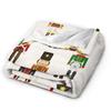 Christmas Nutcrackers Blankets Velvet Xmas Nutcracker Doll Comfortable Soft Throw Blankets for Bedding Plush Thin Quilt
