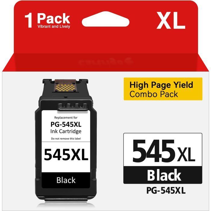 Cartouche Encre PG 545 XL - 100DRINE - Compatible Canon - Haute Capacité - 450 Pages - Noir