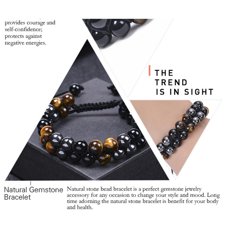 Magnetic Beads Triple for Protection Bracelet Bring Luck and Prosperity Jewelry