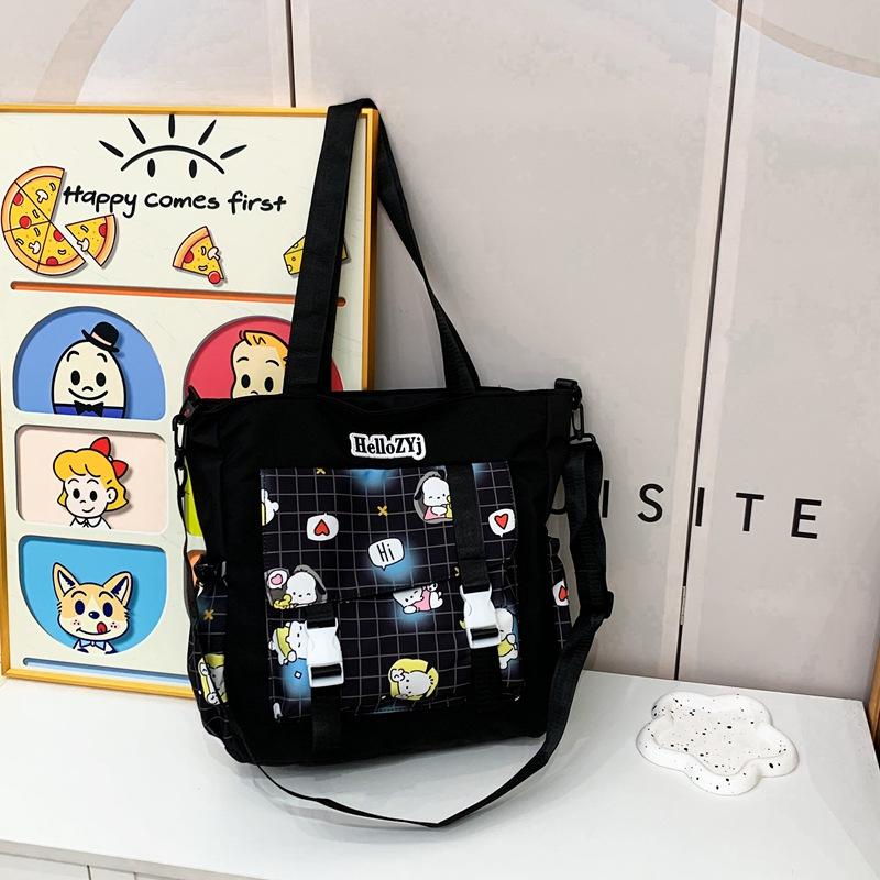 Tuition Bag 2025 New Fashionable Sweet Shoulder Bag Printed Handbag Messenger Bag Large Capacity Women's Bag