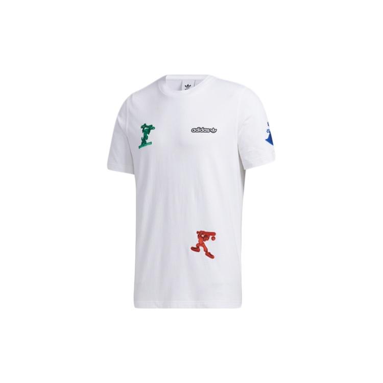 adidas x Disney Goofy T2 Crossover Sports Pattern Short Sleeve White Men s GP6478 M