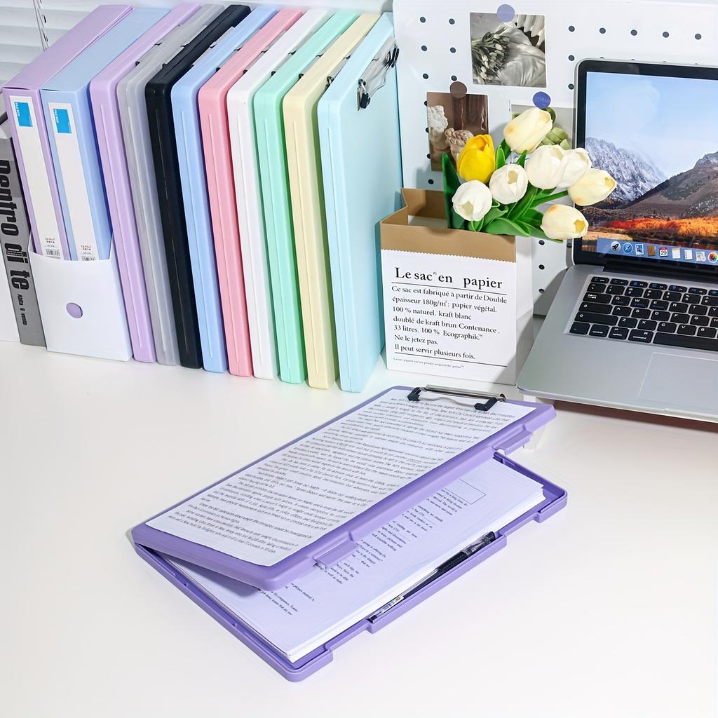 

Папка для файлов формата А4, коробка для хранения, зажим для пластины, студенческая специальная тестовая бумага для хранения и отделки, артефакт, информационная книга большой емкости фиолетовый