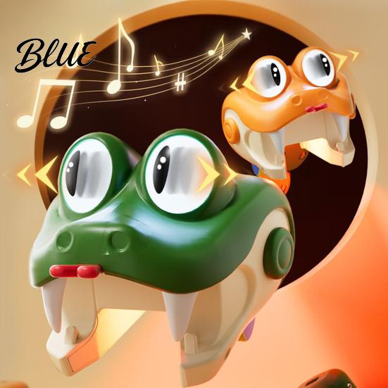 Two Player Snake Toy 1/2Pcs Magnetic Remote Control Toy Movable Eyes Electric Eating for Kids 2 Interactive RC Game with Light Sound