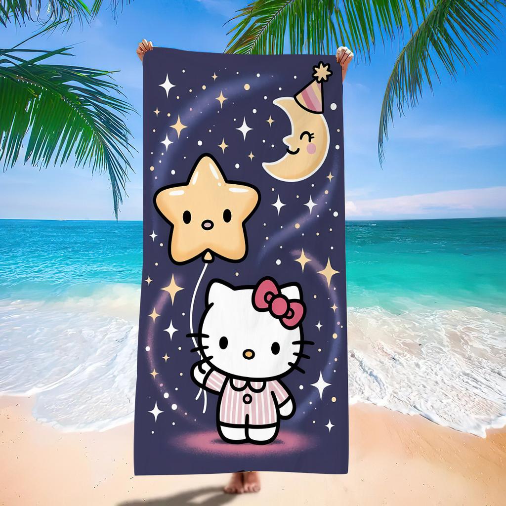 Cute Cartoon Printed Microfiber Beach Towel Quick Dry Soft Absorbent Bath Towel For Seaside