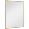 Rectangular Wall Mirror 90 X 70 Cm Wooden Frame Ideal For Bathroom Living Room Or Bedroom Natural