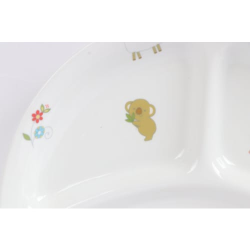 22cm Three-Compartment Lunch Plate by Maruku Paju (Official) - Water-Resistant, Shatter-Resistant, Suitable for Children, Dishwasher and Microwave Saf
