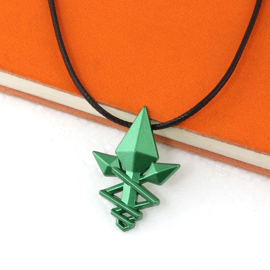 Mushoku Tensei Jobless Reincarnation Green Arrow Cosplay Necklace Alloy Pendant For Anime Fans